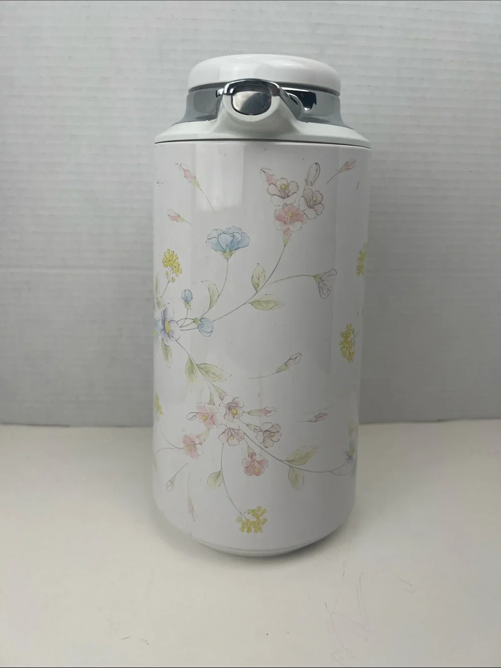 Vintage Crown Corning Thermique Coffee Carafe White 1 Qt Thermos Made in Japan